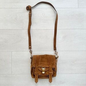 Proenza Schouler Mini Suede PS1 Crossbody Bag in Caramel